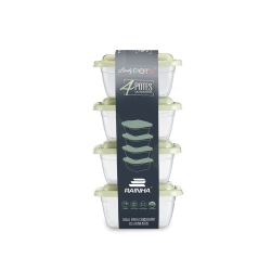 CONJUNTO 4 POTES QUADRADO