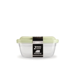CONJUNTO 2 POTES QUADRADO