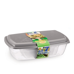 CONJUNTO 7 POTES RETANGULAR