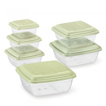 CONJUNTO 6 POTES QUADRADO
