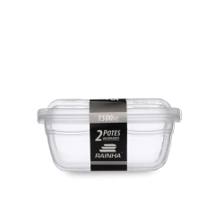 CONJUNTO 02 POTES QUADRADO