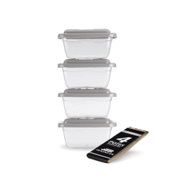CONJUNTO 4 POTES QUADRADO